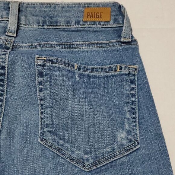 Paige Verdugo Medium Wash Mid Rise Crop Casual Trendy Skinny Jeans W 26 - Picture 9 of 11